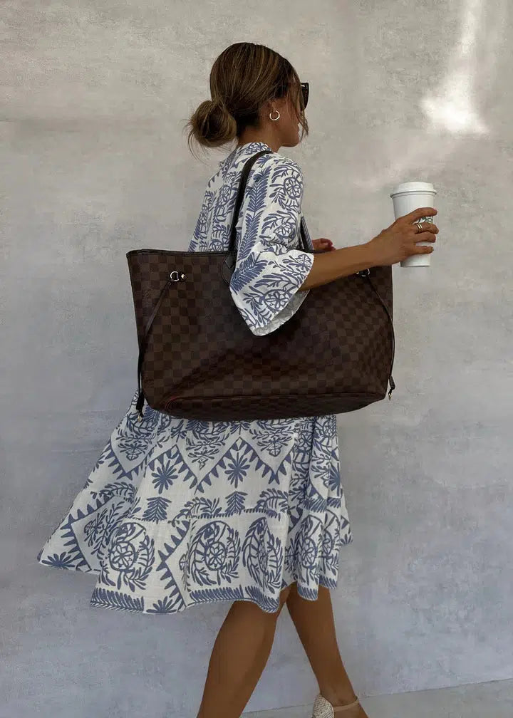 Julia | Abito lungo a maniche lunghe da donna con motivo boho