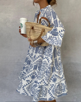 Julia | Abito lungo a maniche lunghe da donna con motivo boho