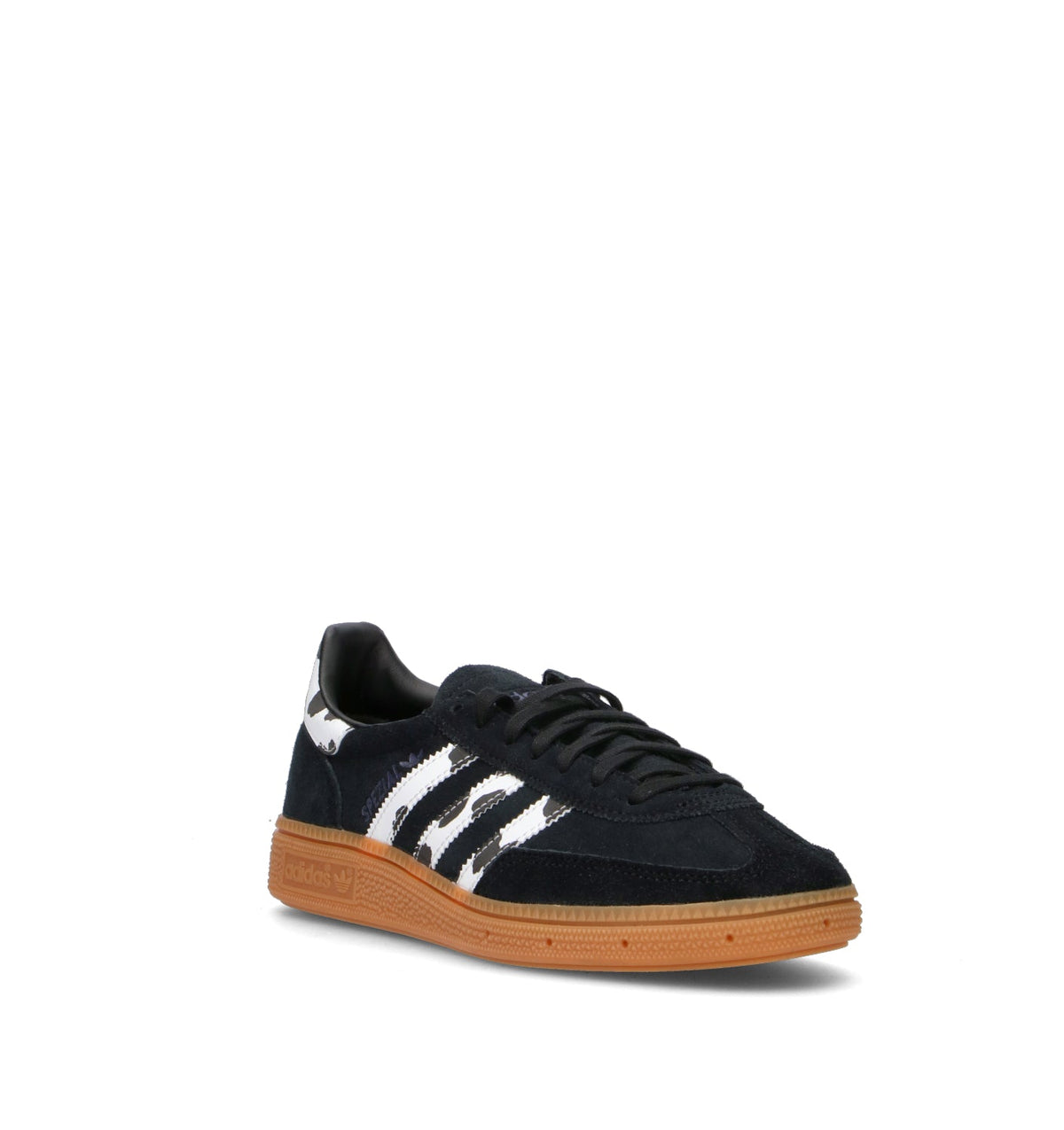 Adidas Spezial Nero Viola sneakers basse ragazzi in nero e viola - vista frontale