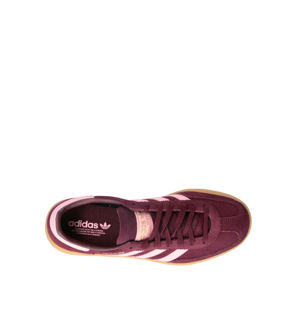 Adidas Spezial Bordeaux Rosa Chiaro sneakers basse ragazzi in bordeaux e rosa - vista dettaglio