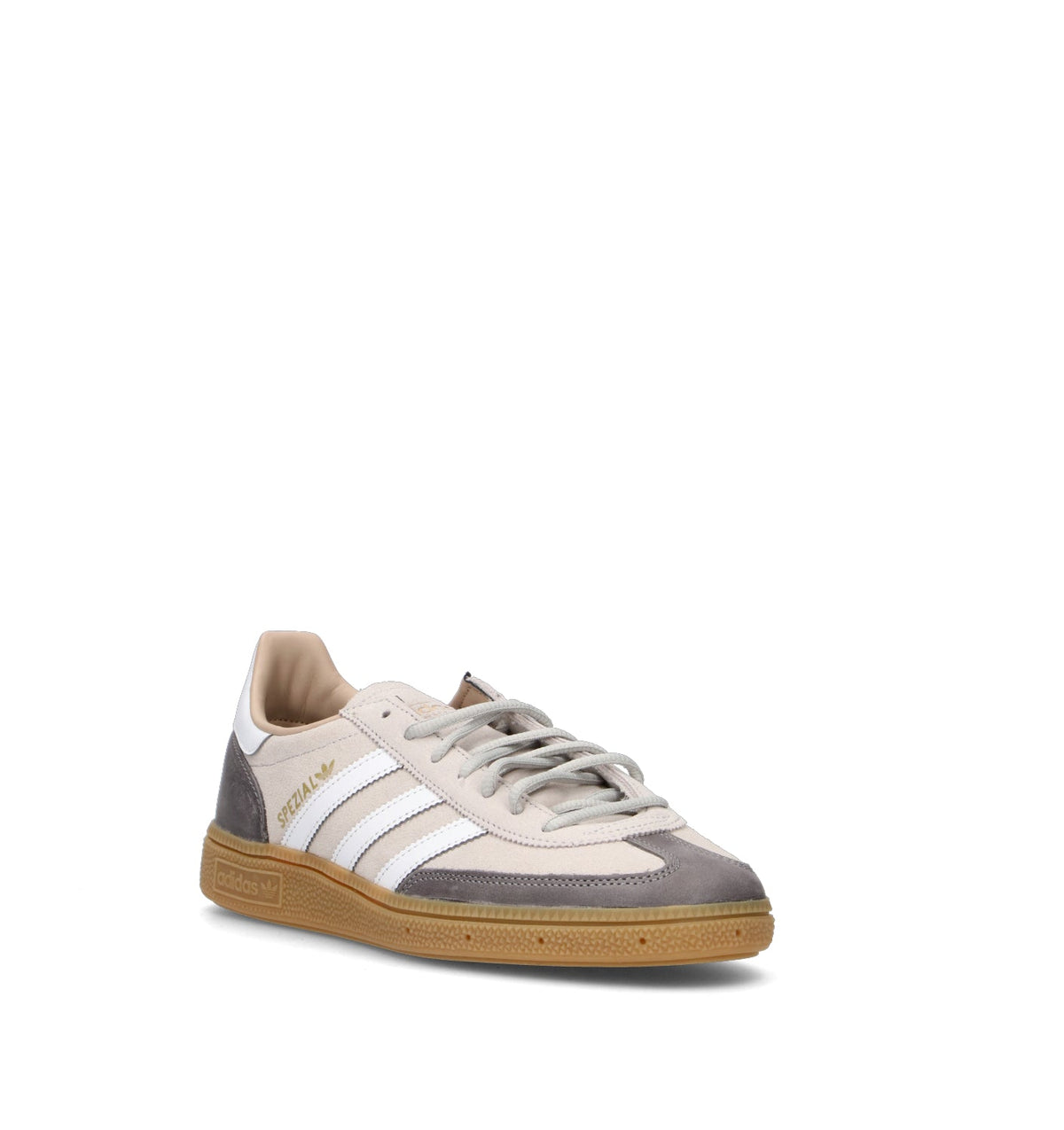 Adidas Spezial Grigio Bianco Gum sneakers basse uomo e donna in grigio e bianco - vista frontale