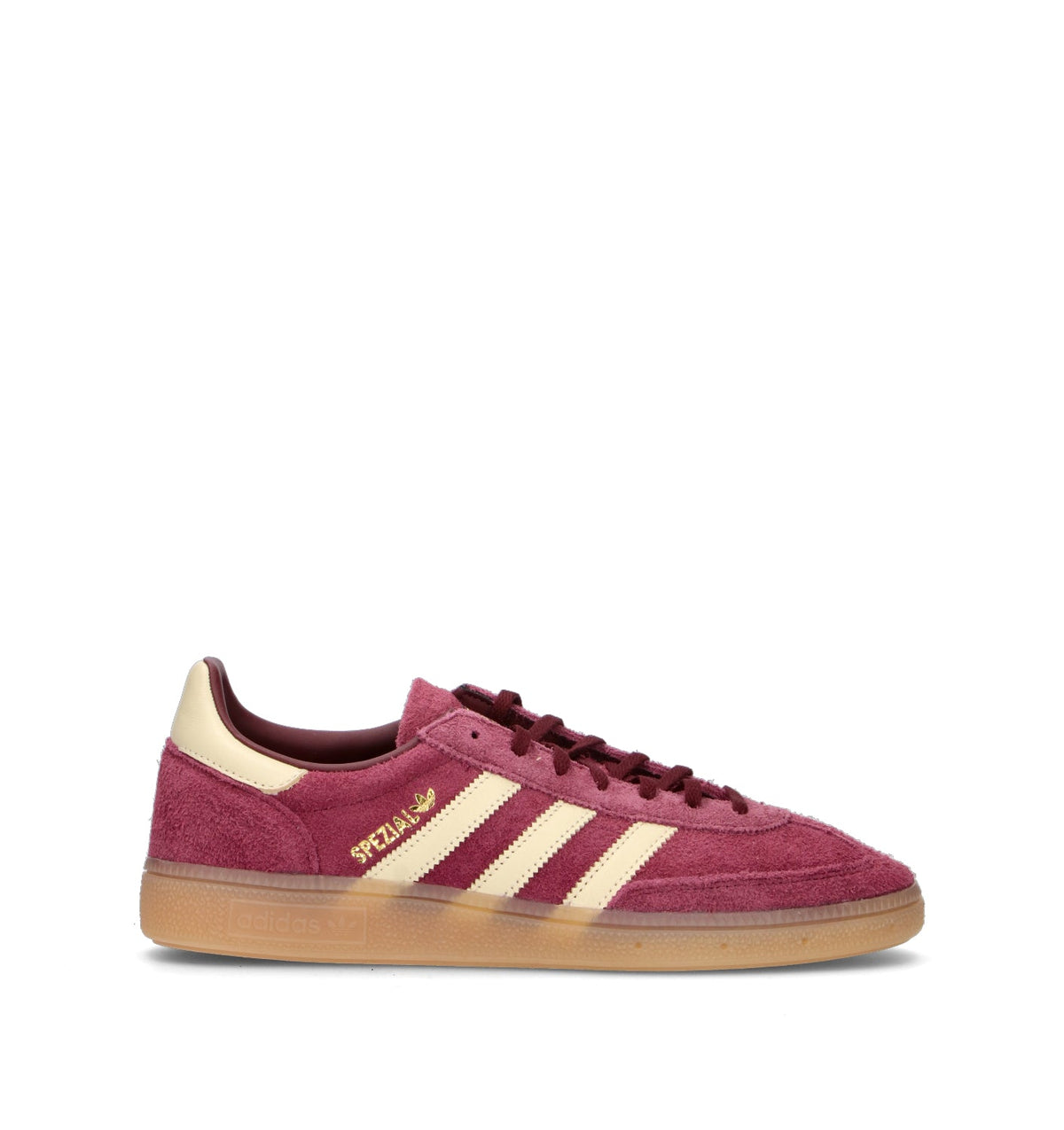 Adidas Spezial Bordeaux Vaniglia sneakers basse uomo e donna in bordeaux e beige - vista laterale