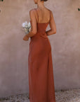 Laura | Abito lungo da donna in satin primaverile