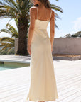 Laura | Abito lungo da donna in satin primaverile