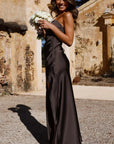 Laura | Abito lungo da donna in satin primaverile