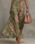 Lily | Abito lungo da donna con collo all'americana e stampa floreale