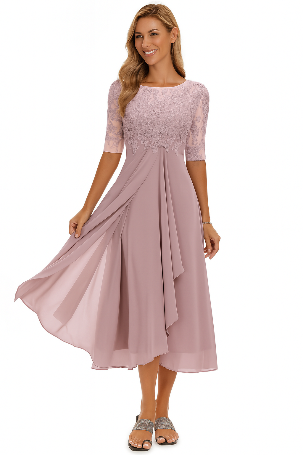 Lily | Abito midi estivo a linea A da donna