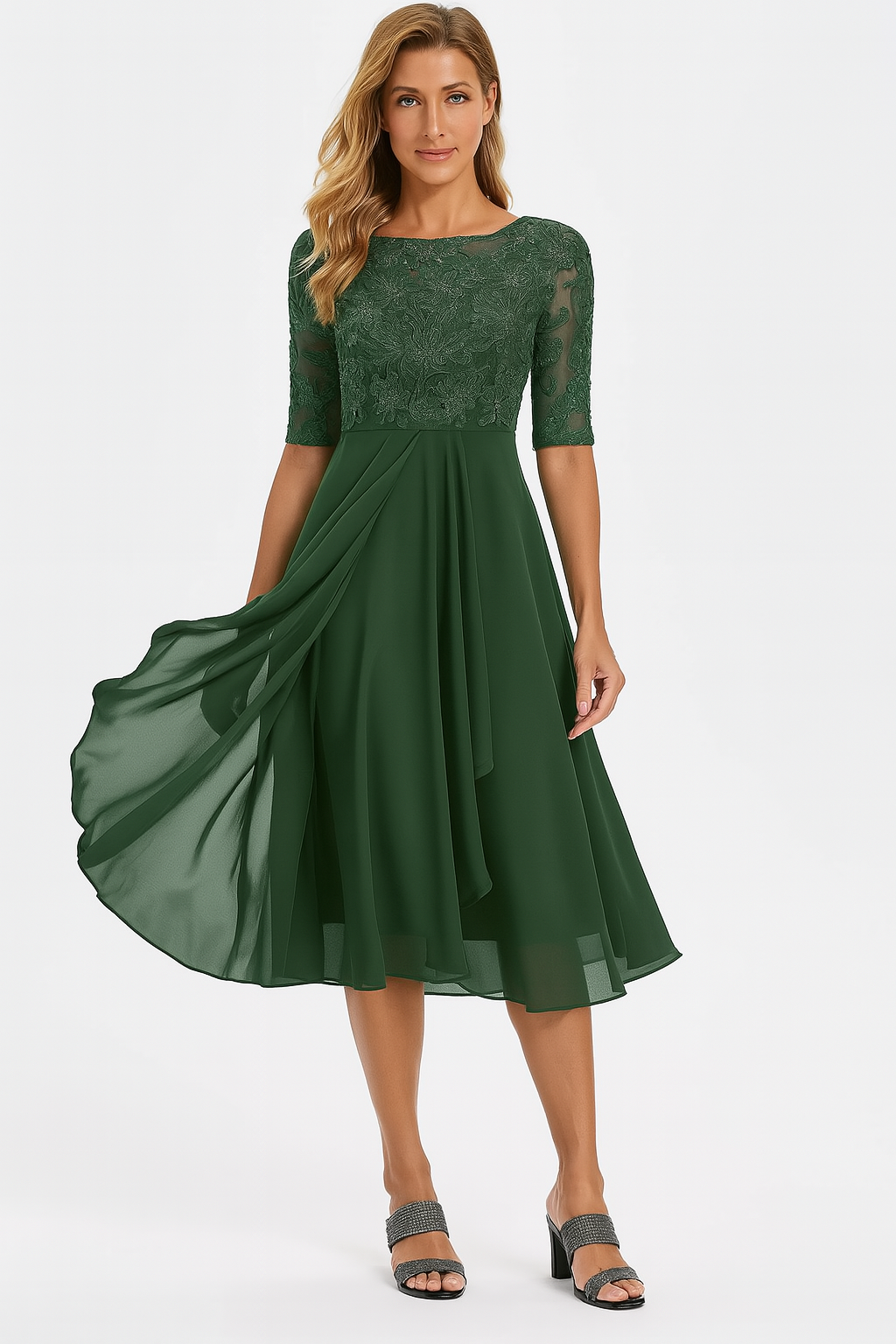 Lily | Abito midi estivo a linea A da donna