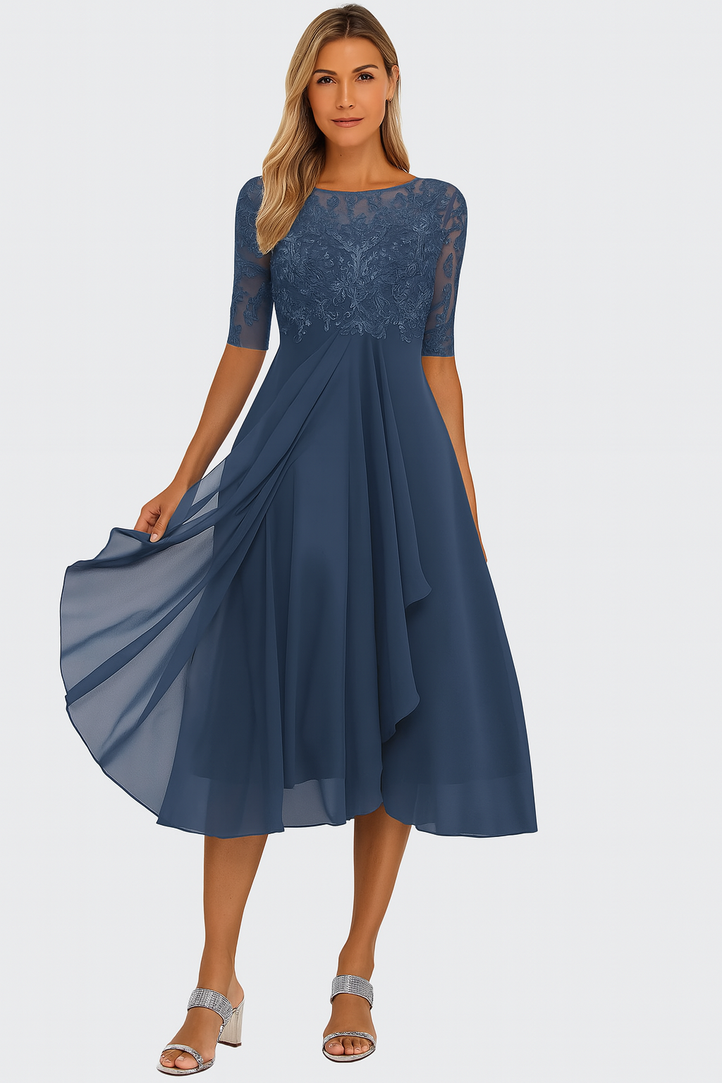 Lily | Abito midi estivo a linea A da donna