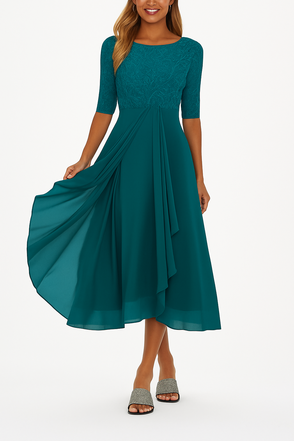 Lily | Abito midi estivo a linea A da donna