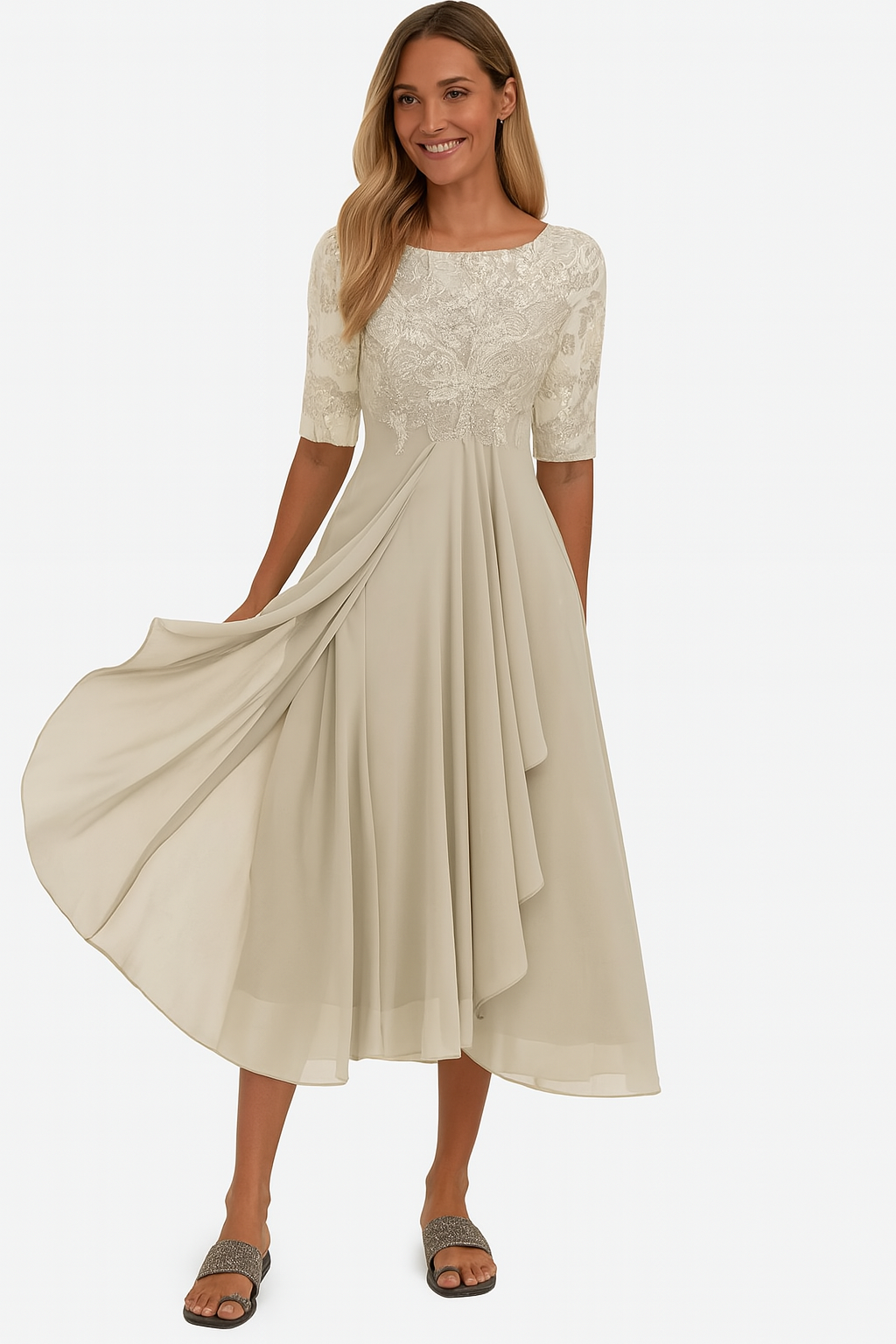Lily | Abito midi estivo a linea A da donna