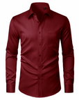 Camicia Uomo David – Camicia Antimacchia Elasticizzata, Senza Pieghe e Maniche Lunghe