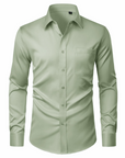 Camicia Uomo David – Camicia Antimacchia Elasticizzata, Senza Pieghe e Maniche Lunghe