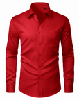 Camicia Uomo David – Camicia Antimacchia Elasticizzata, Senza Pieghe e Maniche Lunghe