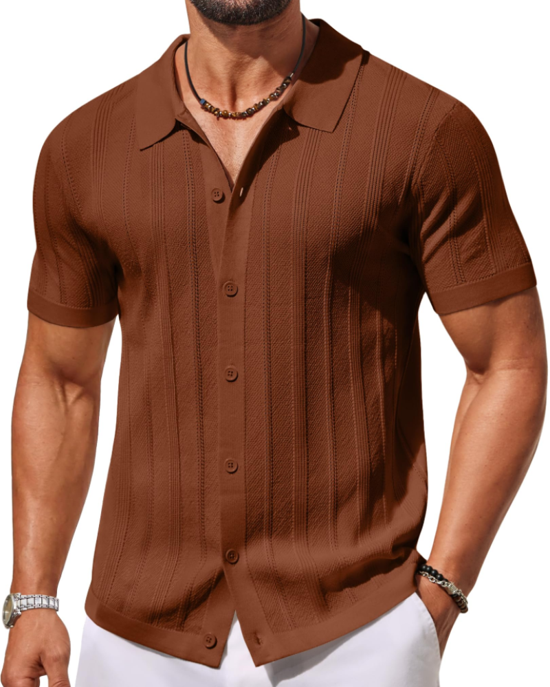 Alex Polo Uomo – Camicia Maglia Maniche Corte, Stile Casual &amp; Traspirante Estate