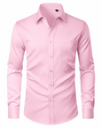Camicia Uomo David – Camicia Antimacchia Elasticizzata, Senza Pieghe e Maniche Lunghe