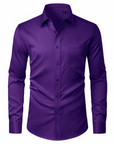 Camicia Uomo David – Camicia Antimacchia Elasticizzata, Senza Pieghe e Maniche Lunghe