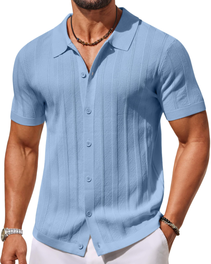 Alex Polo Uomo – Camicia Maglia Maniche Corte, Stile Casual &amp; Traspirante Estate
