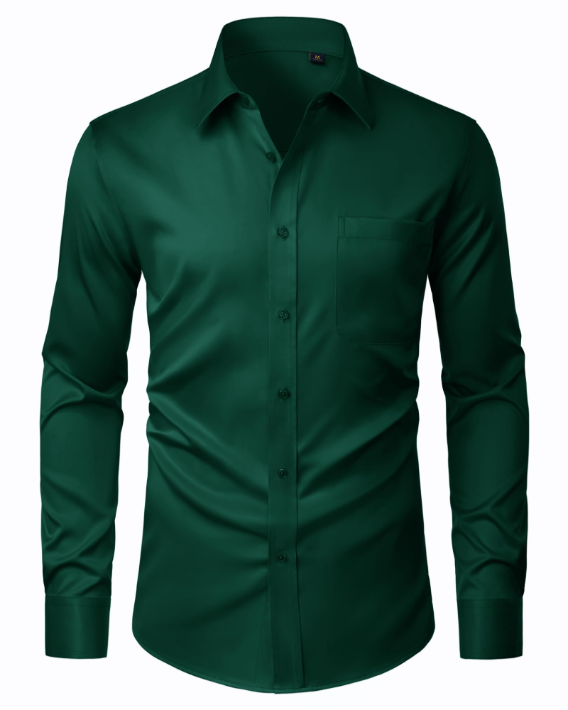 Camicia Uomo David – Camicia Antimacchia Elasticizzata, Senza Pieghe e Maniche Lunghe