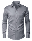 Camicia Uomo David – Camicia Antimacchia Elasticizzata, Senza Pieghe e Maniche Lunghe
