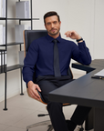 Camicia Uomo David – Camicia Antimacchia Elasticizzata, Senza Pieghe e Maniche Lunghe
