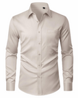 Camicia Uomo David – Camicia Antimacchia Elasticizzata, Senza Pieghe e Maniche Lunghe