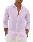 Hugo Camicia Uomo – Camicia Cotone Lino Maniche Lunghe, Stile Leggero & Casual Chic