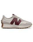 New Balance 327 Scarpe Uomo Bianco Bordeaux Retro Eleganti