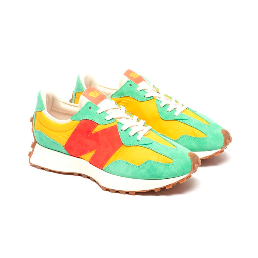 New Balance 327 Scarpe Uomo Giallo e Verde Casual Retro Colorate