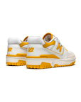 New Balance 550 Scarpe Uomo Bianche e Giallo Oro Stile Retro Sportivo