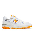 New Balance 550 Scarpe Uomo Bianche e Arancione Vibrante Retro Sportive