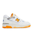 New Balance 550 Scarpe Uomo Bianche e Arancione Vibrante Retro Sportive