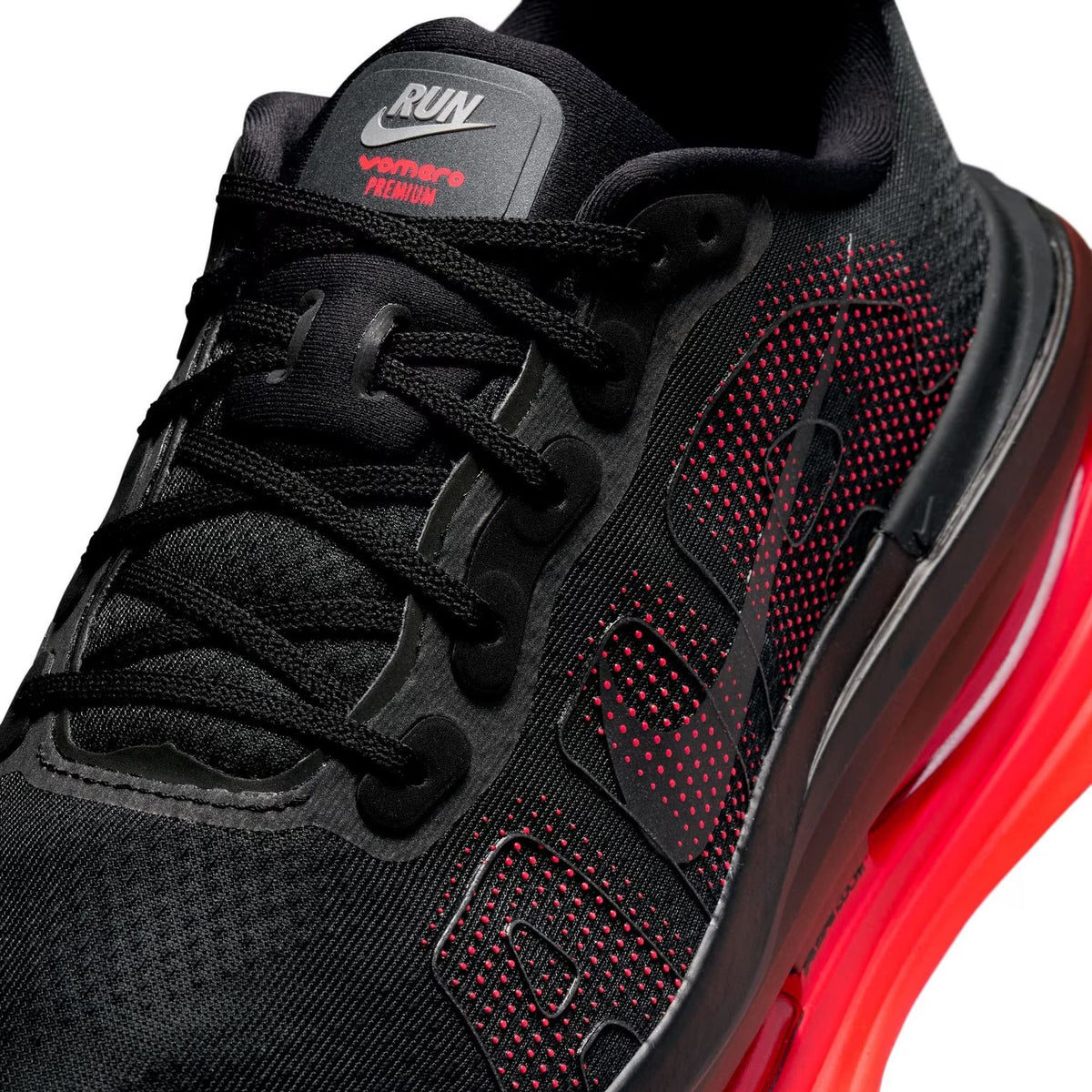 Nike Vomero Premium Black Bright Crimson Nero Rosso Uomo Donna - 4