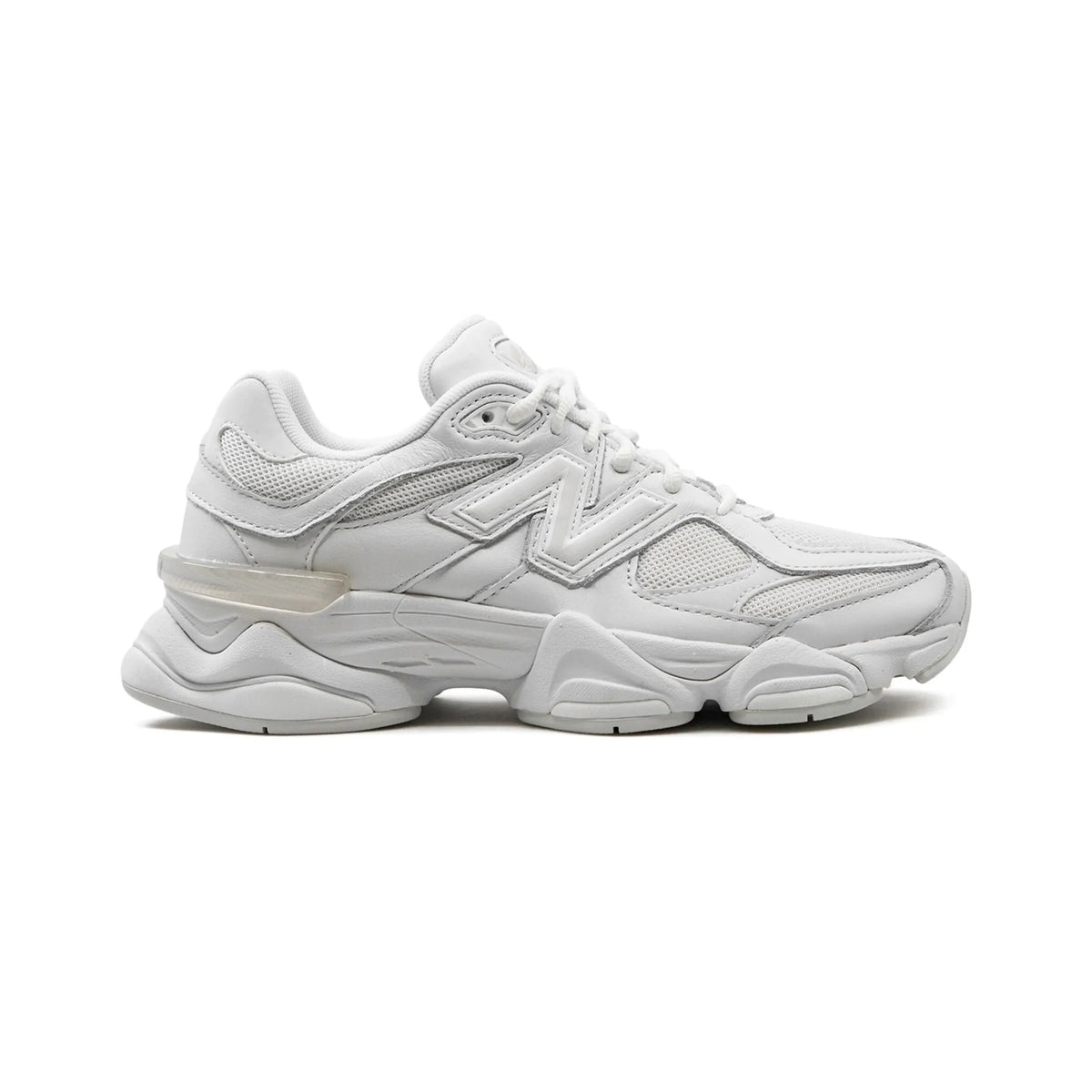 new balance 9060 white monochrome sneakers vista laterale