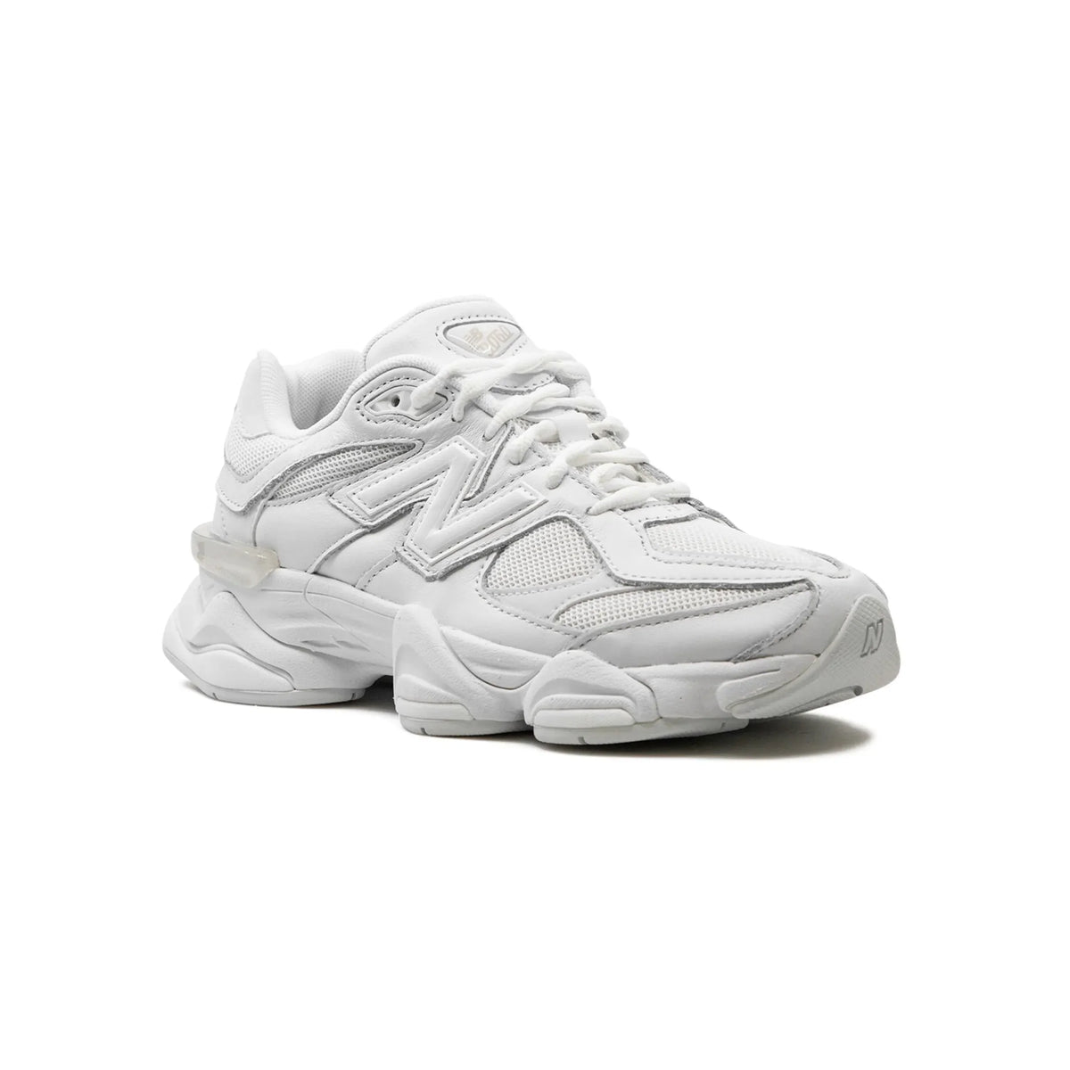 new balance 9060 white monochrome sneakers dettaglio tomaia