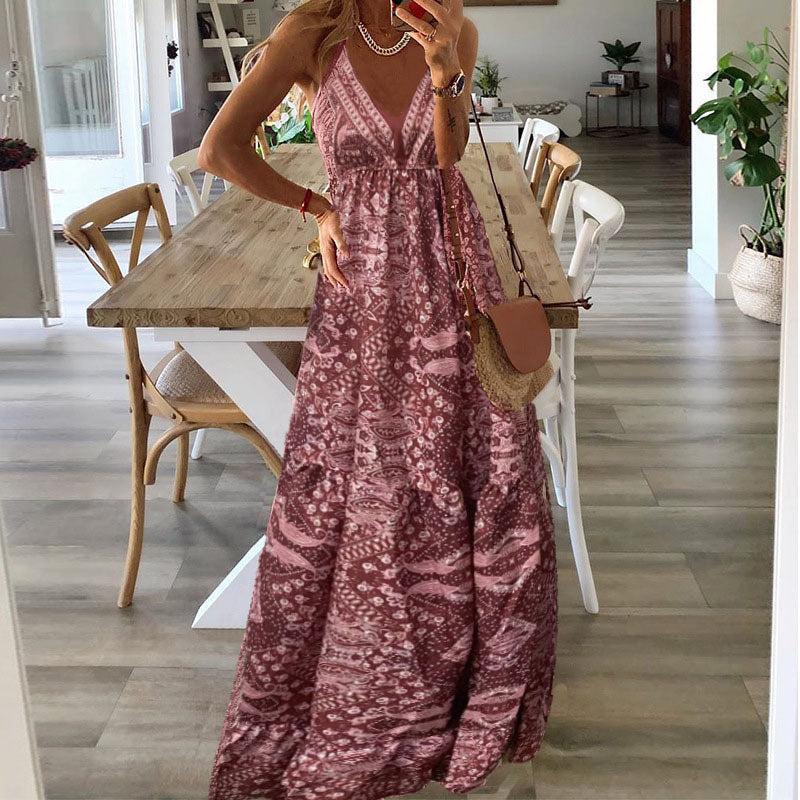 Abito lungo donna in tessuto leggero, stile boho — vista 5