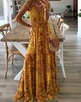Abito lungo donna in tessuto leggero, stile boho — vista 4
