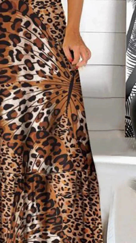 Olivia | Abito Boho da Donna con Stampa Leopardo – Look Estivo Casual