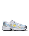 New Balance 530 sneakers bambini in argento metallizzato azzurro - vista laterale
