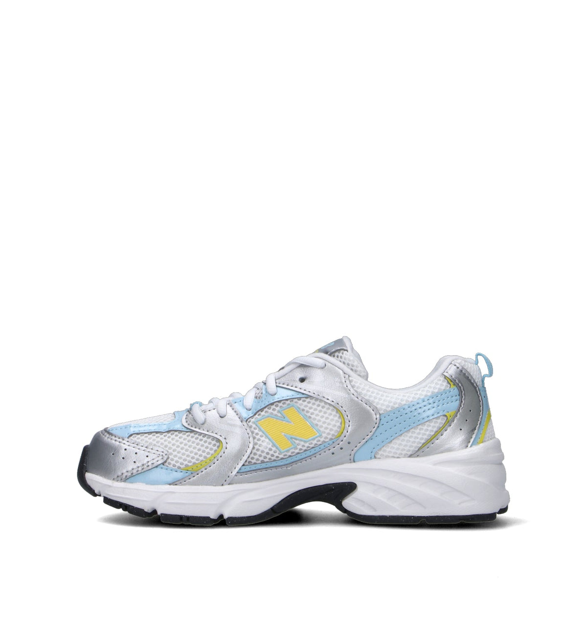 New Balance 530 sneakers bambini in argento metallizzato azzurro - vista dettaglio