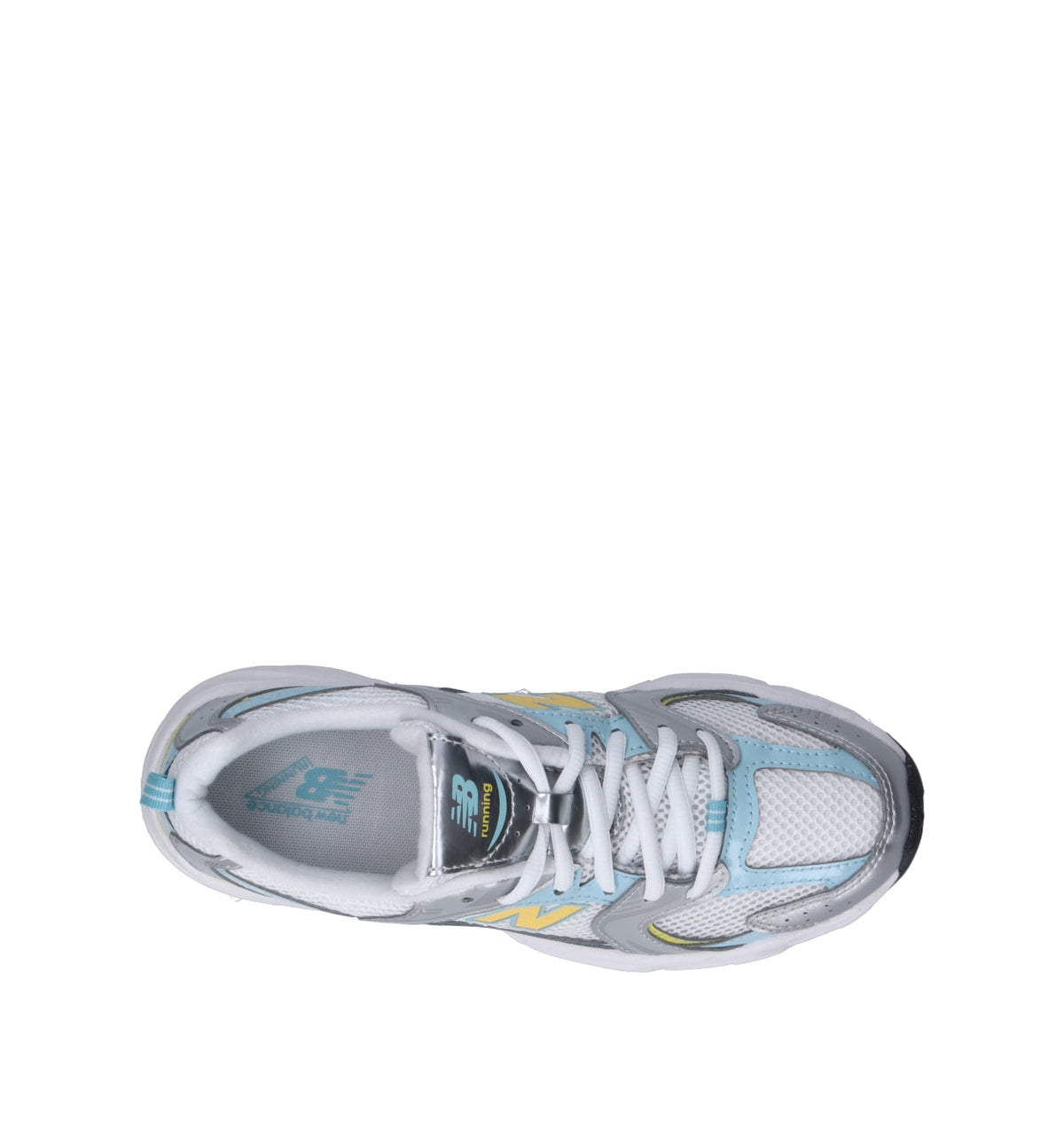 New Balance 530 sneakers bambini in argento metallizzato azzurro - vista dettaglio