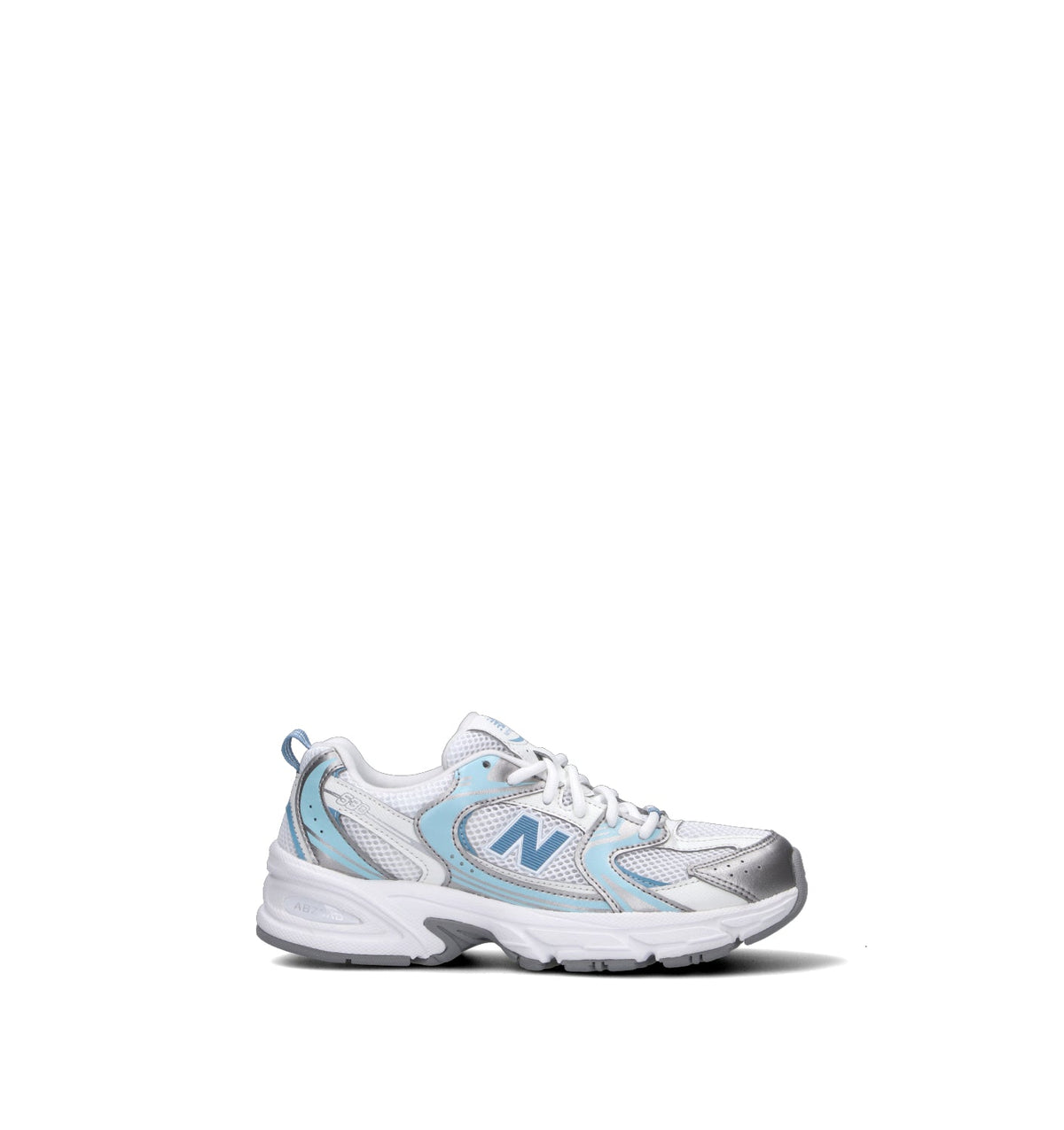 New Balance 530 sneakers bambini in bianco azzurro sea salt - vista laterale
