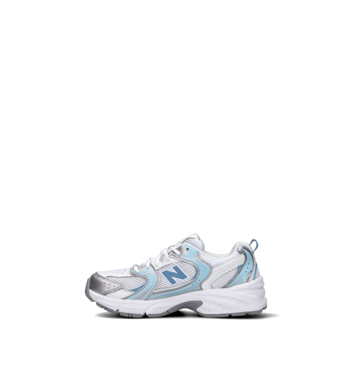 New Balance 530 sneakers bambini in bianco azzurro sea salt - vista dettaglio