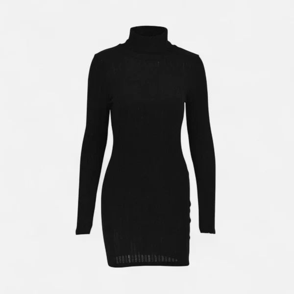 Penelope | Abito estivo a maniche lunghe con collo alto da donna