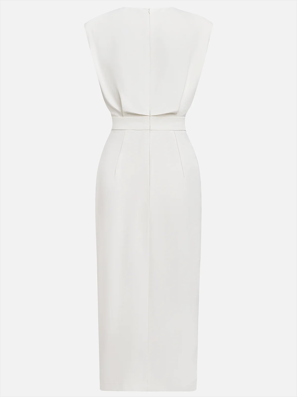 Phoebe | Vestito midi senza maniche da donna con bottoni