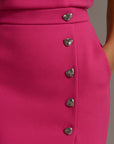 Phoebe | Vestito midi senza maniche da donna con bottoni