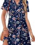 Abito Donna Estivo Sherry – Abito Midi Scollo a V Elegante, Taglio Fluido Bohemien per Vacanze e Matrimonio