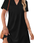 Abito Donna Estivo Sherry – Abito Midi Scollo a V Elegante, Taglio Fluido Bohemien per Vacanze e Matrimonio
