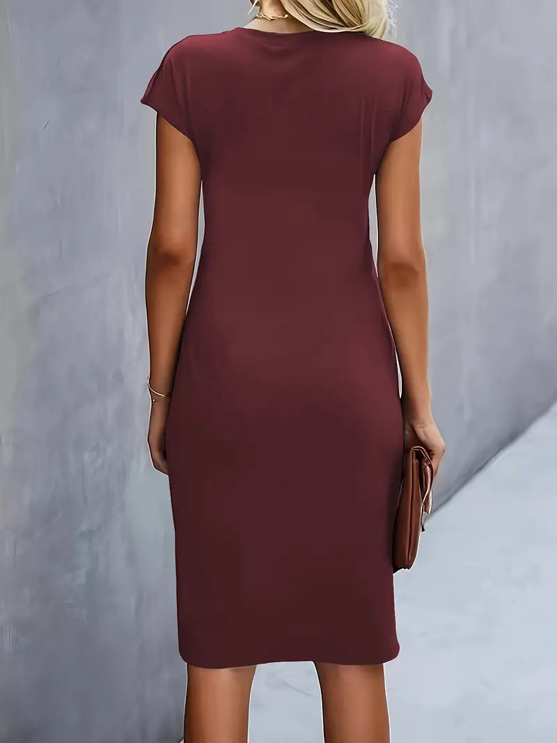Sarah | Abito Midi Donna con Taglio Senza Tempo