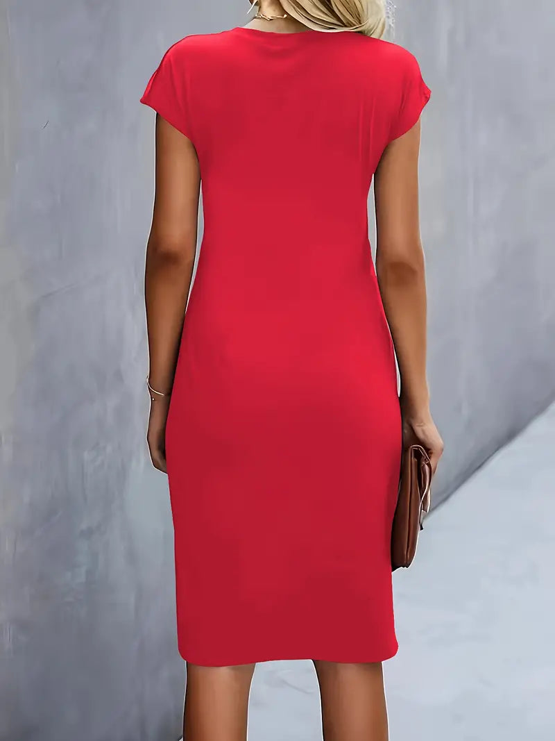 Sarah | Abito Midi Donna con Taglio Senza Tempo